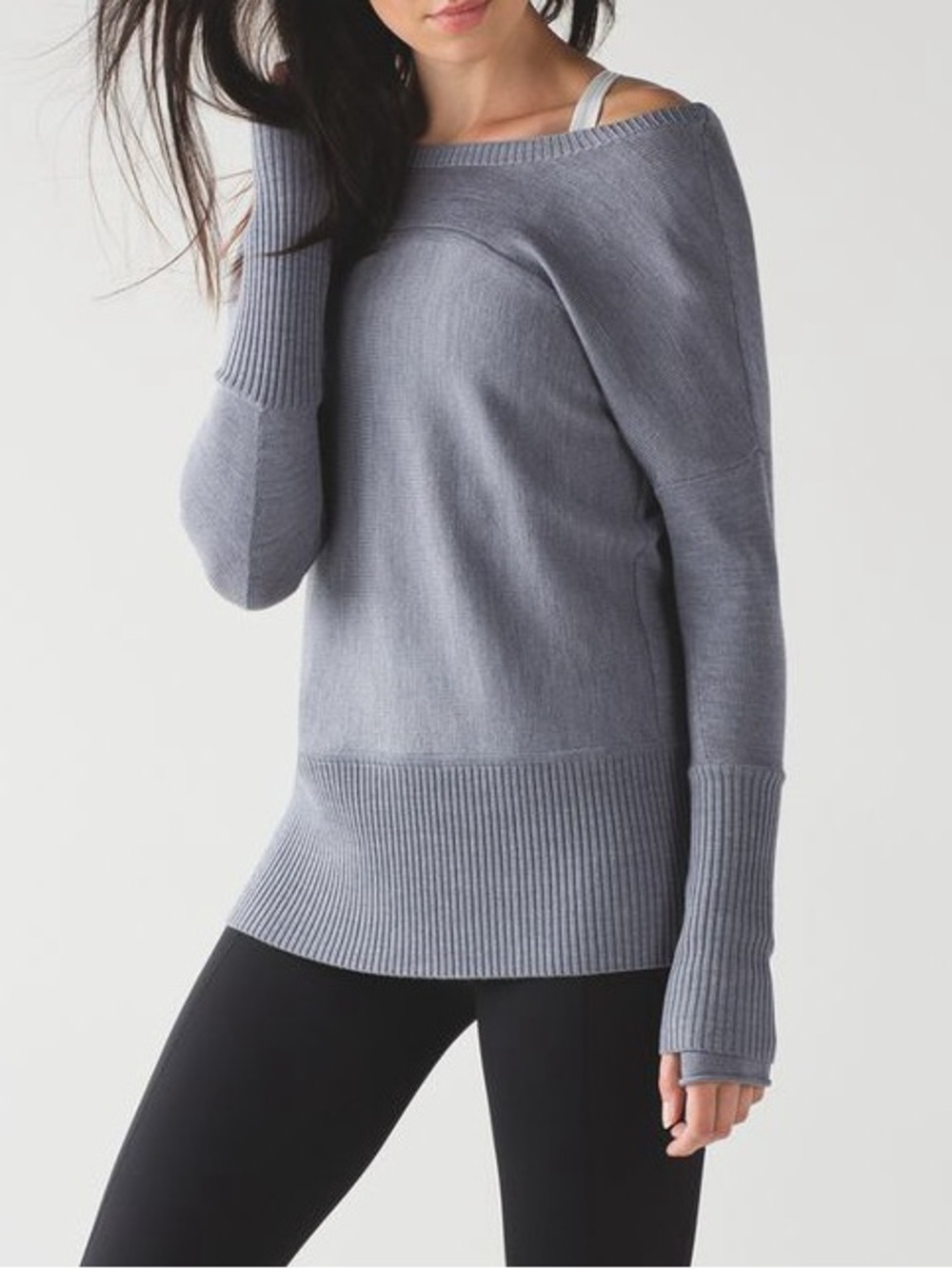 Lululemon Sweater Off-The-Shoulder “Sattva Sweater”